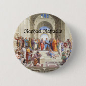 Raphael Raffaello School of Athens Button (Vorderseite)