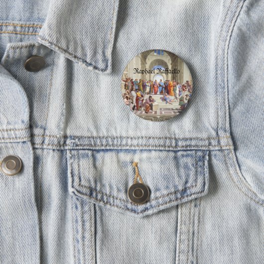 Raphael Raffaello School of Athens Button (Beispiel)