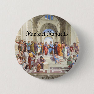 Raphael Raffaello School of Athens Button