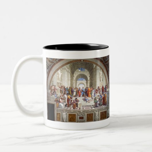 Raphael Raffaello School of Athens Zweifarbige Tasse (Links)