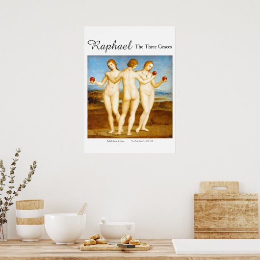 Raphael restaurierte Klassik mit drei Graces Poster (Küche)