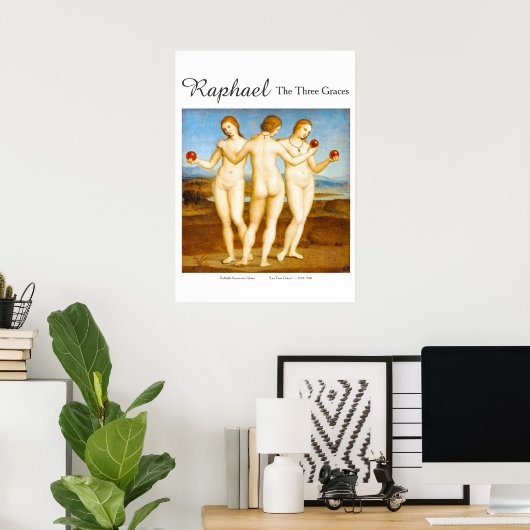 Raphael restaurierte Klassik mit drei Graces Poster (Heimbüro)