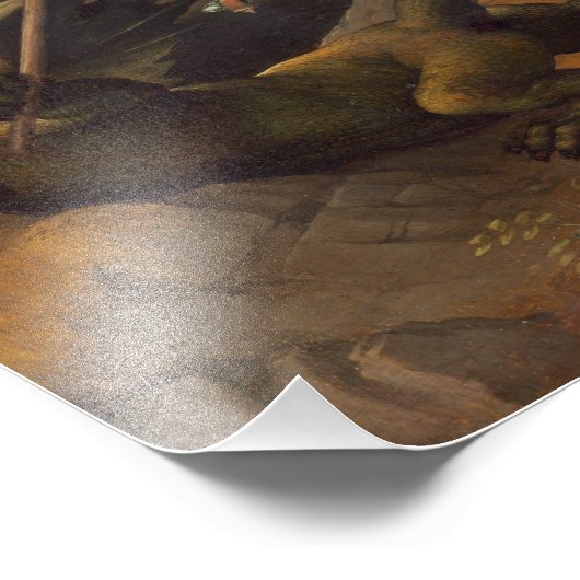 Raphael - Saint George und der Drache Fotodruck (Ecke)