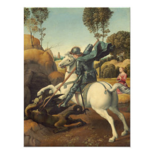 Raphael - Saint George und der Drache Fotodruck