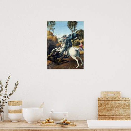 Raphael Saint George und der Drache Poster (Küche)