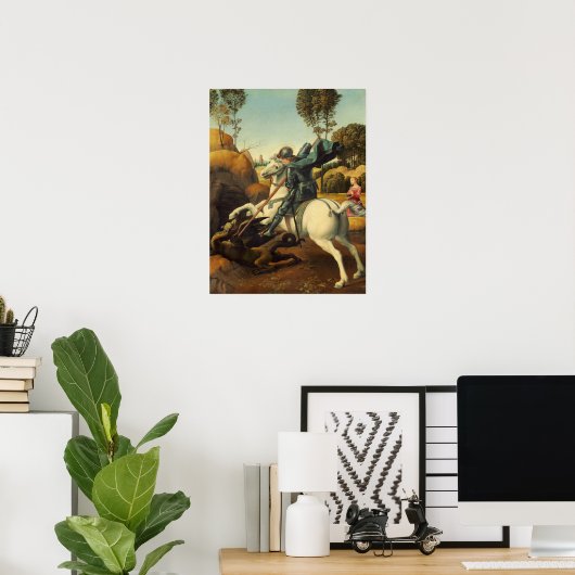 Raphael - Saint George und der Drache Poster (Heimbüro)