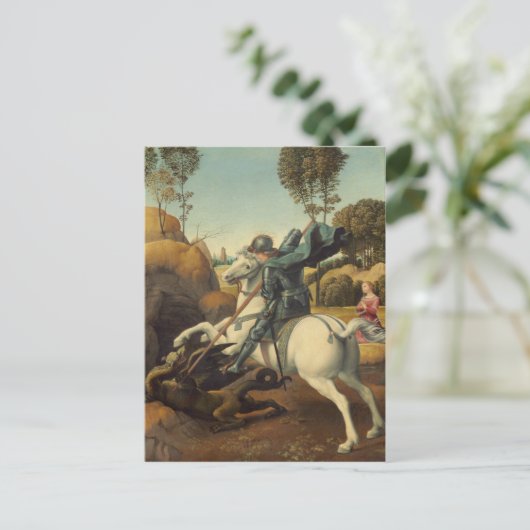 Raphael - Saint George und der Drache Postkarte (Stehend Vorderseite)