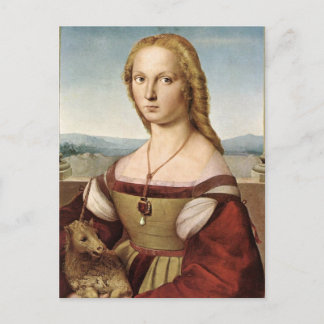 RAPHAEL Sanzio - Dame With ein Einhorn Postkarte