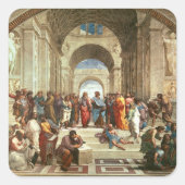 Raphael - School of Athens Quadratischer Aufkleber (Vorderseite)