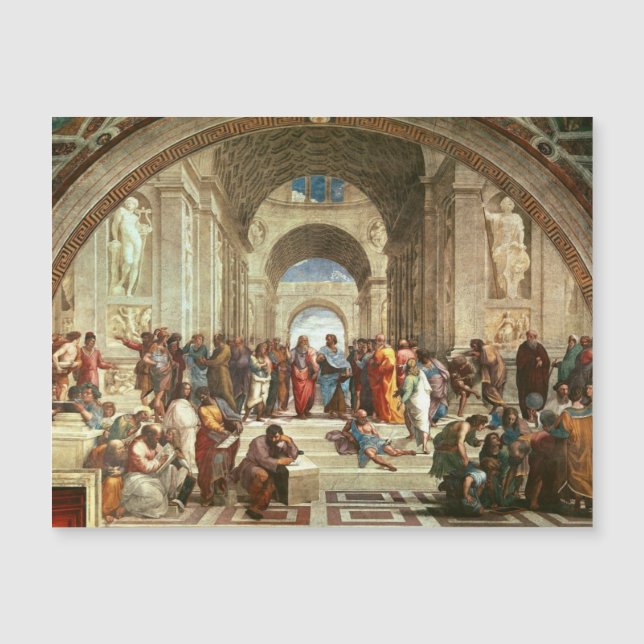 Raphael - Schule für die Magnetkarte von Athen (Vorderseite)