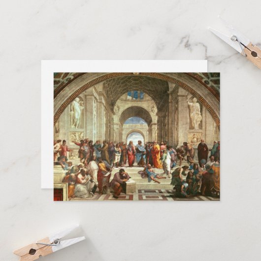 Raphael - Schule von Athen, Kunstmalerei Karte (Vorderseite/Rückseite Beispiel)