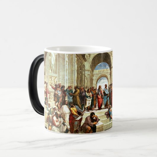 Raphael - Schule von Athen Verwandlungstasse (Vorderseite Links)