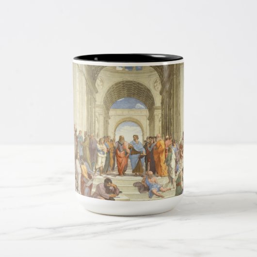 Raphael - Schule von Athen Zweifarbige Tasse (Mittel)