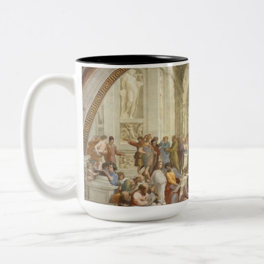 Raphael - Schule von Athen Zweifarbige Tasse (Links)