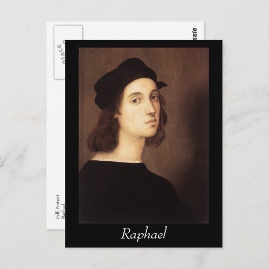 Raphael - Selbstportrait Postcrd Postkarte (Vorne/Hinten)
