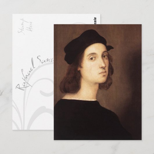 Raphael-Selbstportrait-Postkarte Postkarte (Vorne/Hinten)