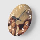 Raphael,Sistine Cherub Runde Wanduhr (Winkel)