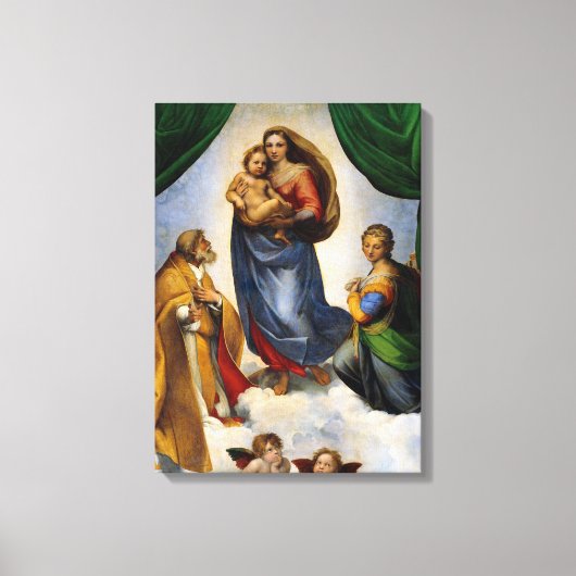 Raphael Sistine Madonna Leinwanddruck (Vorderseite)