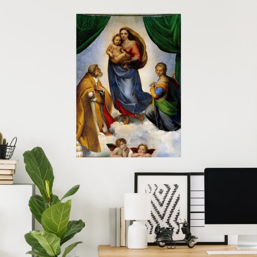 Raphael Sistine Madonna Poster (Heimbüro)