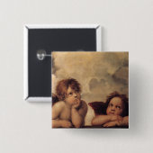 Raphael, Sistinisches Cherub Button (Vorne & Hinten)
