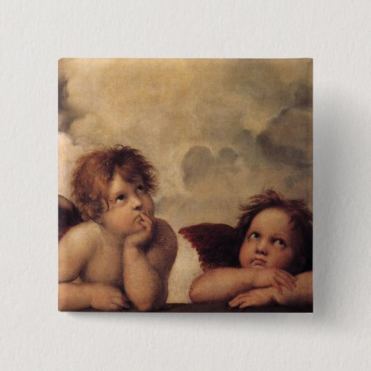 Raphael, Sistinisches Cherub Button (Vorderseite)