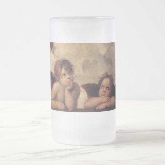 Raphael, Sistinisches Cherub Mattglas Bierglas (Mittel)