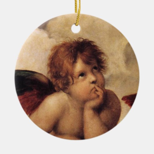 Raphael, Sixine Cherub Keramikornament (Vorne)