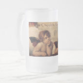 Raphael, Sixine Cherub Mattglas Bierglas (Vorderseite Links)