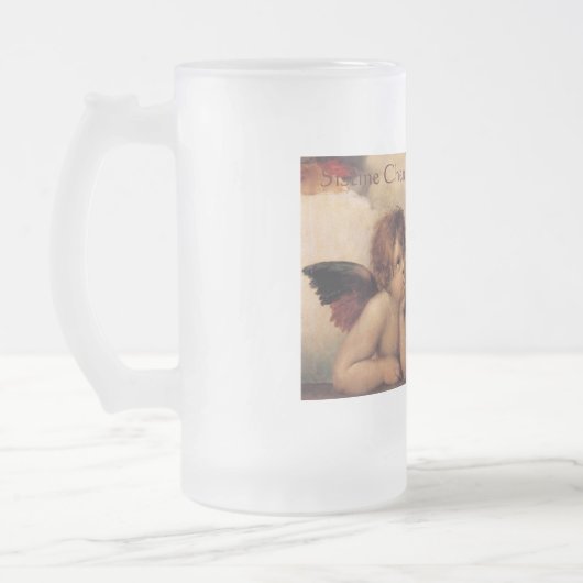 Raphael, Sixine Cherub Mattglas Bierglas (Links)