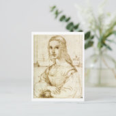Raphael sketch 1504 EARLIER MONA LISA Postkarte (Stehend Vorderseite)