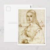 Raphael sketch 1504 EARLIER MONA LISA Postkarte (Vorne/Hinten)