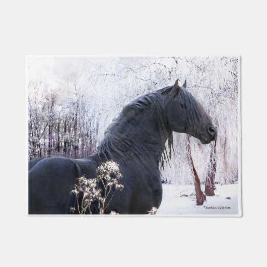 "Raphael & Snowy Trees" Fußmatte (Vorderseite)