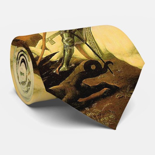 RAPHAEL "St George und der Drache" (circa 1505) Krawatte (Gerollt)