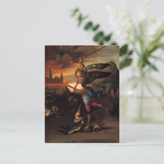 Raphael-St. Michael Postkarte (Stehend Vorderseite)