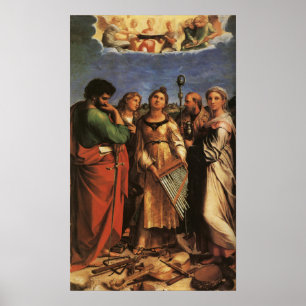 Raphael - Sts Cecilia, Paul, John Evangelist, Mar. Poster
