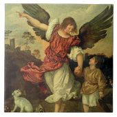 RAPHAEL und Tobias, 1507-8 (Öl auf Platte) Fliese (Vorderseite)