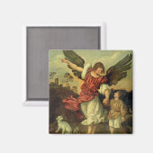 Raphael und Tobias, 1507-8 (Öl auf Tafel) Magnet (Vorderseite/Rückseite)