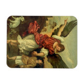 Raphael und Tobias, 1507-8 (Öl auf Tafel) Magnet (Horizontal)