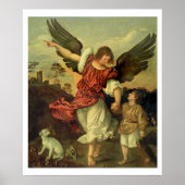 Raphael und Tobias, 1507-8 (Öl auf Tafel) Poster (Vorne)