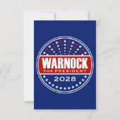 Raphael Warnock für Präsident 2028 (Rückseite)