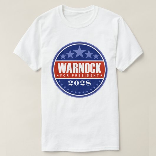 Raphael Warnock für Präsident 2028 T-Shirt (Design vorne)