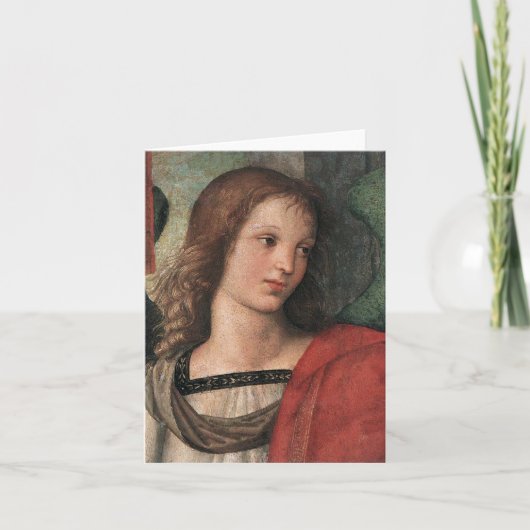 RAPHAEL-Weihnachtsengels-Anmerkungs-Karte Feiertagskarte (Vorderseite)