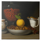 Raphaelle Peale - Still Life - Erdbeeren, Nüsse, Fliese (Vorderseite)