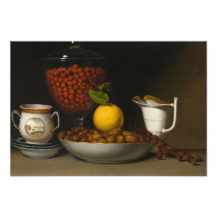 Raphaelle Peale - Still Life - Erdbeeren, Nüsse, Fotodruck