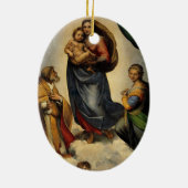 Raphael's Classic "Sistine Madonna" (ca. 1513) Keramik Ornament (Hinten)