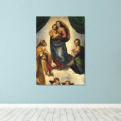 Raphael's Classic "Sistine Madonna" (ca. 1513) Leinwanddruck (Insitu (Holzboden))