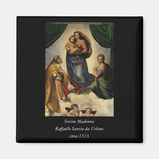 Raphael's Classic "Sistine Madonna" (ca. 1513) Magnet (Vorne)