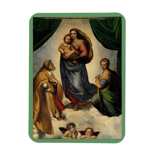Raphael's Classic "Sistine Madonna" (ca. 1513) Magnet (Vertikal)