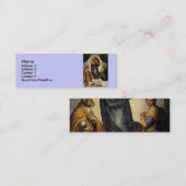 Raphael's Classic "Sistine Madonna" (ca. 1513) Mini Visitenkarte (Vorne/Hinten)