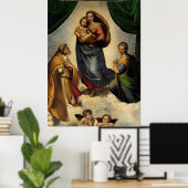 Raphael's Classic "Sistine Madonna" (ca. 1513) Poster (Heimbüro)